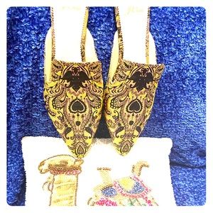 J. Crew Brocade Flats, size 8 !